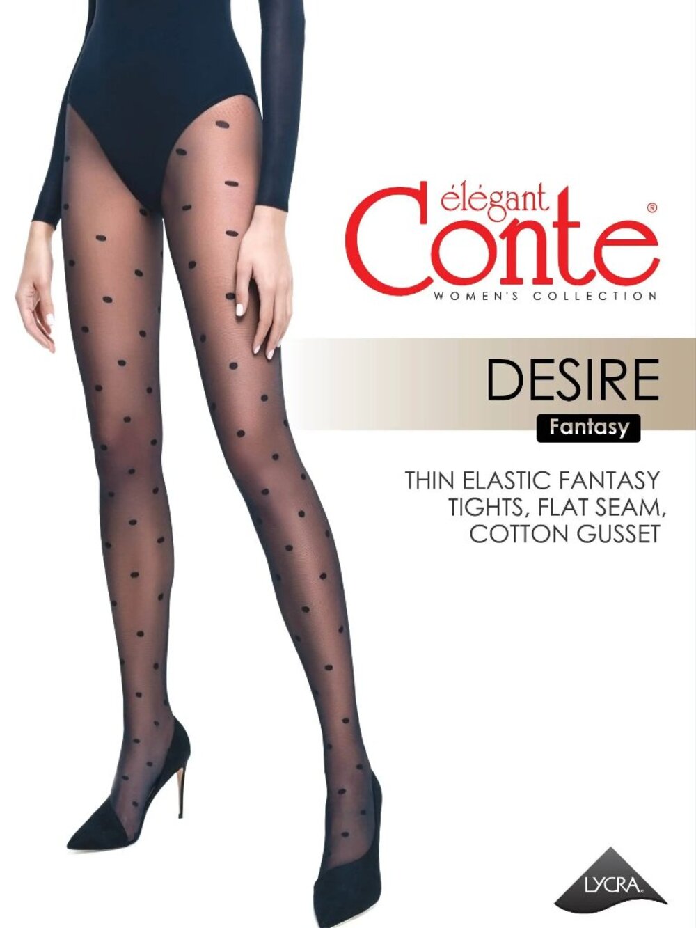 Conte Desire 20 Den - Fantasy Women's Tights with Polka Dots